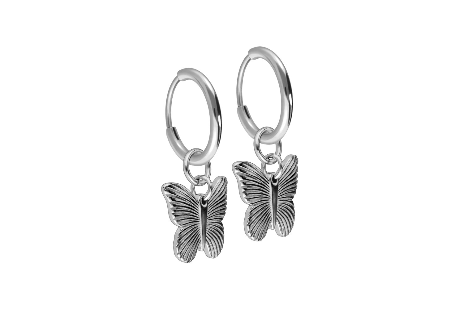 Titan Ohrclicker Creolen SCHMETTERLING von Piercingline